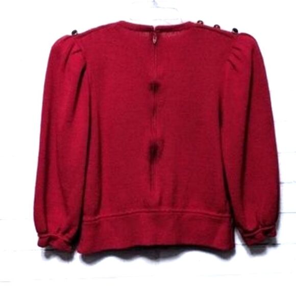 ST. JOHN Vintage Cropped Puff Sleeve Sweater S - Picture 5 of 9